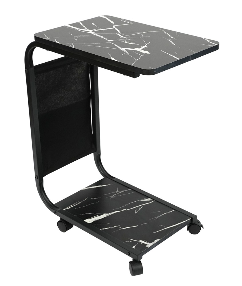 Приставной столик на колёсах FABRIKA BRAIN Marble Black Приставной столик на колёсах FABRIKA BRAIN Marble Black