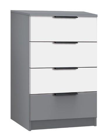 Комод Комфорт 4S серый шифер/белый Комод Комфорт 4S серый шифер/белый