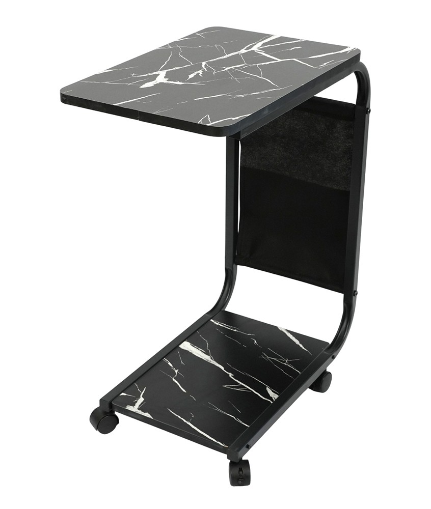 Приставной столик на колёсах FABRIKA BRAIN Marble Black Приставной столик на колёсах FABRIKA BRAIN Marble Black