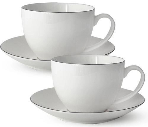 Сервиз чайный 12пр Серебро чашка 280мл , блюдце 15см