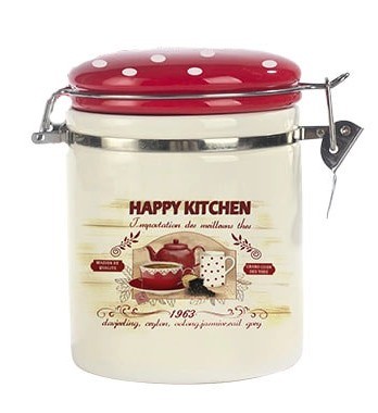 Емкость для сыпучих продуктов  Happy Kitchen  9,5х10см , 0,5л Емкость для сыпучих продуктов  Happy Kitchen  9,5х10см , 0,5л