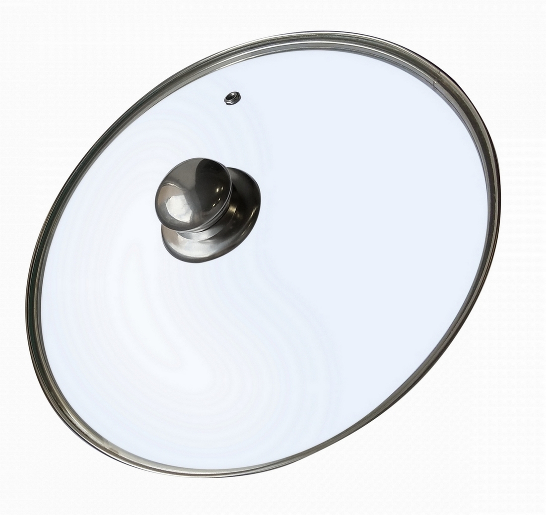 Крышка стеклянная с металлическим ободком  Ø 20 см 4620н Крышка стеклянная с металлическим ободком  Ø 20 см 4620н