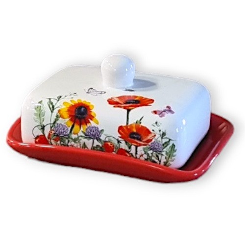 Масленка  Полевой мак  13х18х8см