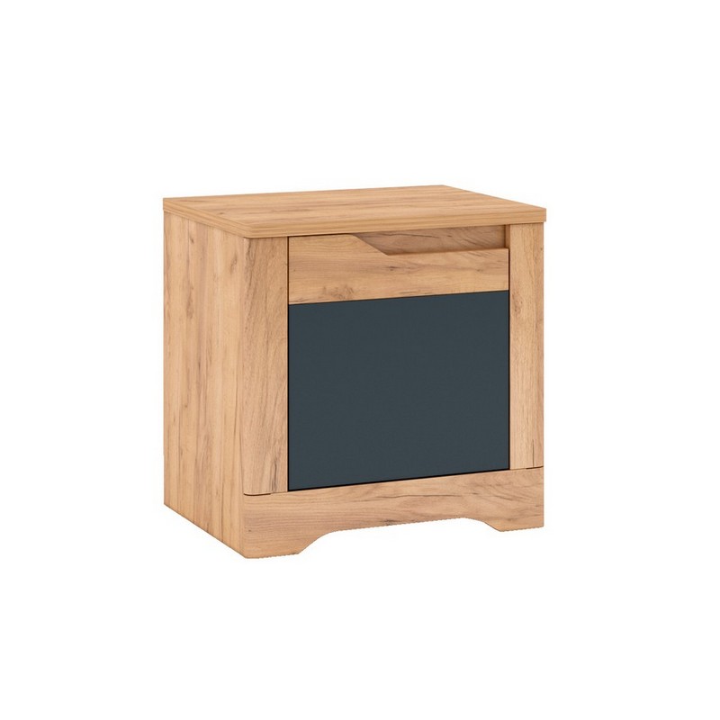 Тумба приліжкова Fidel X1 ліва дуб крафт зол.+сірий