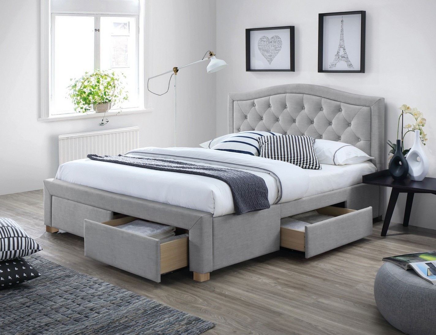 Полуторная кровать Electra 140X200 Серый Полуторная кровать Electra 140X200 Серый