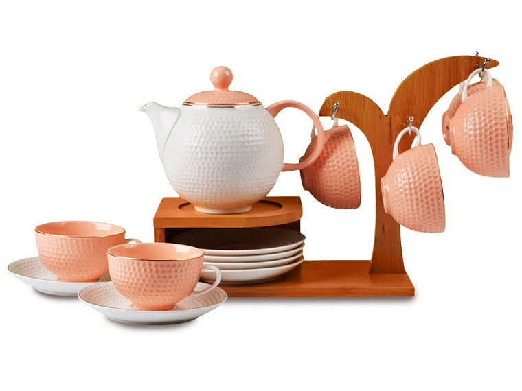 Чайный набор Lefard 13 пр. на бамбуковой подставке 359-032