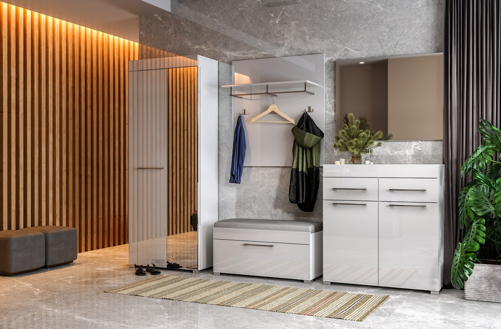 Передпокій  Amanda Білий глянець