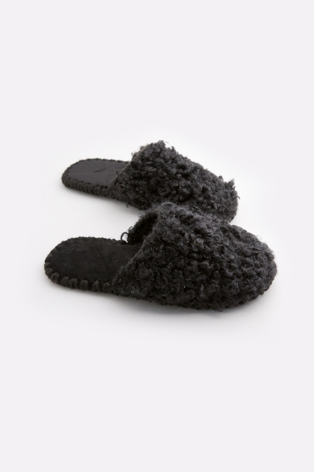 Чоловічі домашні капці Family Story Кучерики закриті Чорні