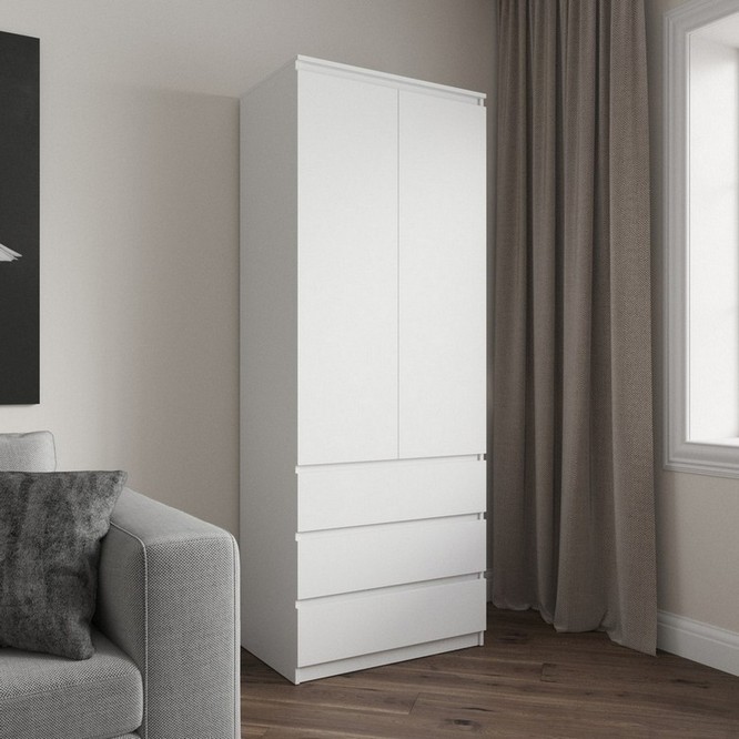 Шкаф для одежды с полками R-16 белый