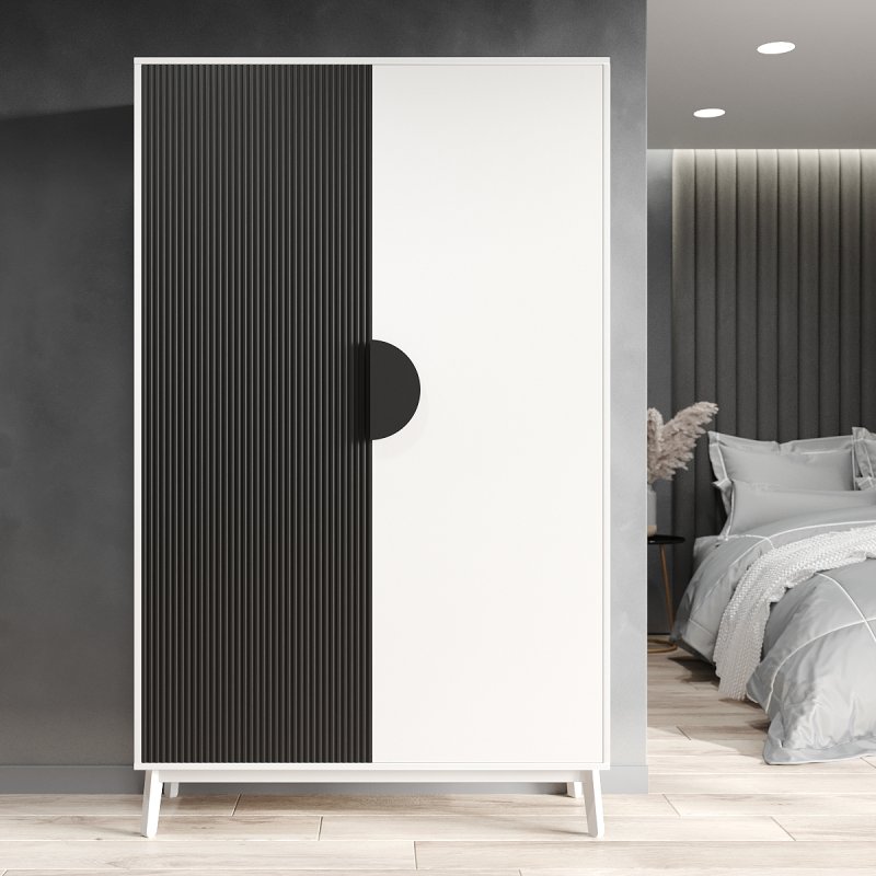 Шкаф  Гранд - цвет белый/черный