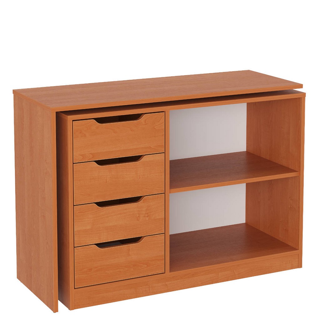 Комод со столом ольха