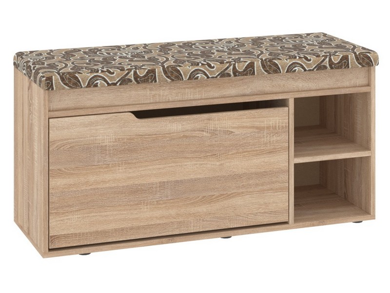 Тумба для обуви с сиденьем Б-4А Дуб сонома/Генуя