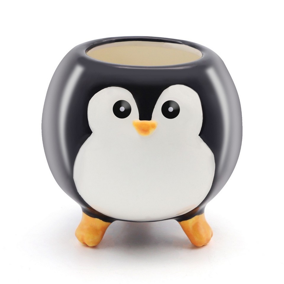 Ваза-кашпо MVM  Пінгвін DH-FLOWERS-22 110х110х100 мм  чорна Ваза-кашпо MVM  Пінгвін DH-FLOWERS-22 110х110х100 мм  чорна