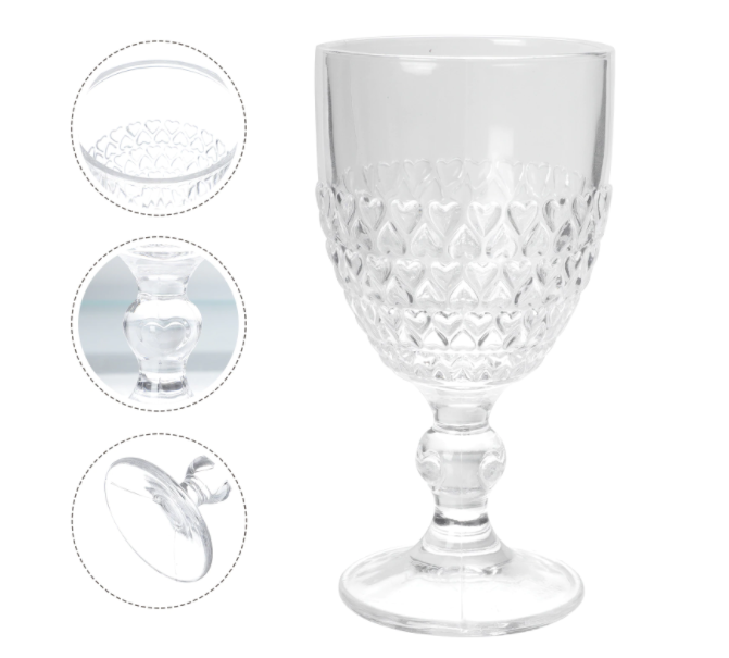 Набір келихів Olens Прозоре Серце 300 мл, 6 шт