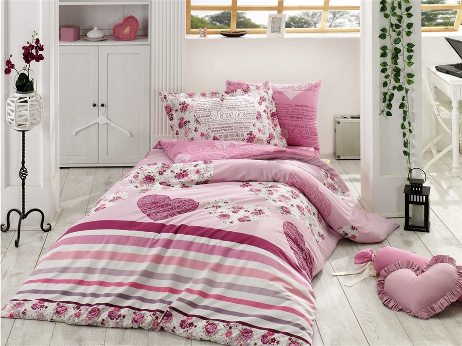 Постільна білизна Hobby Poplin Bella бузковий 160х220;1х50х70 Постільна білизна Hobby Poplin Bella бузковий 160х220;1х50х70