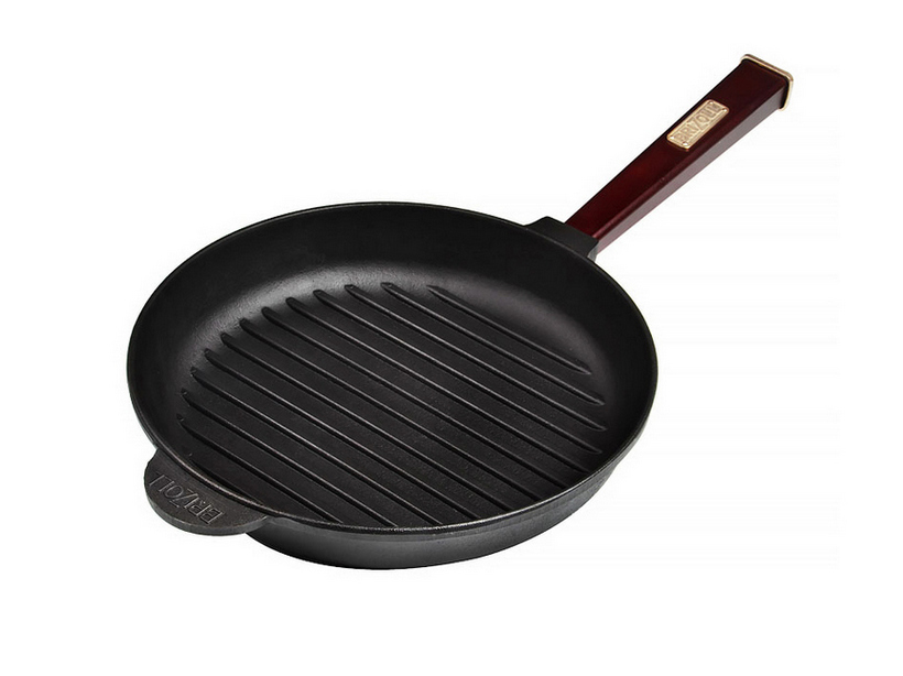 Чугунная сковорода гриль BRIZOLL Optima-Bordo, 240х40 мм O2440G-P2