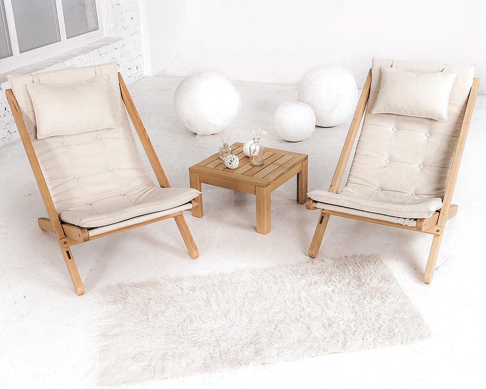 Шезлонг  Allegro білий