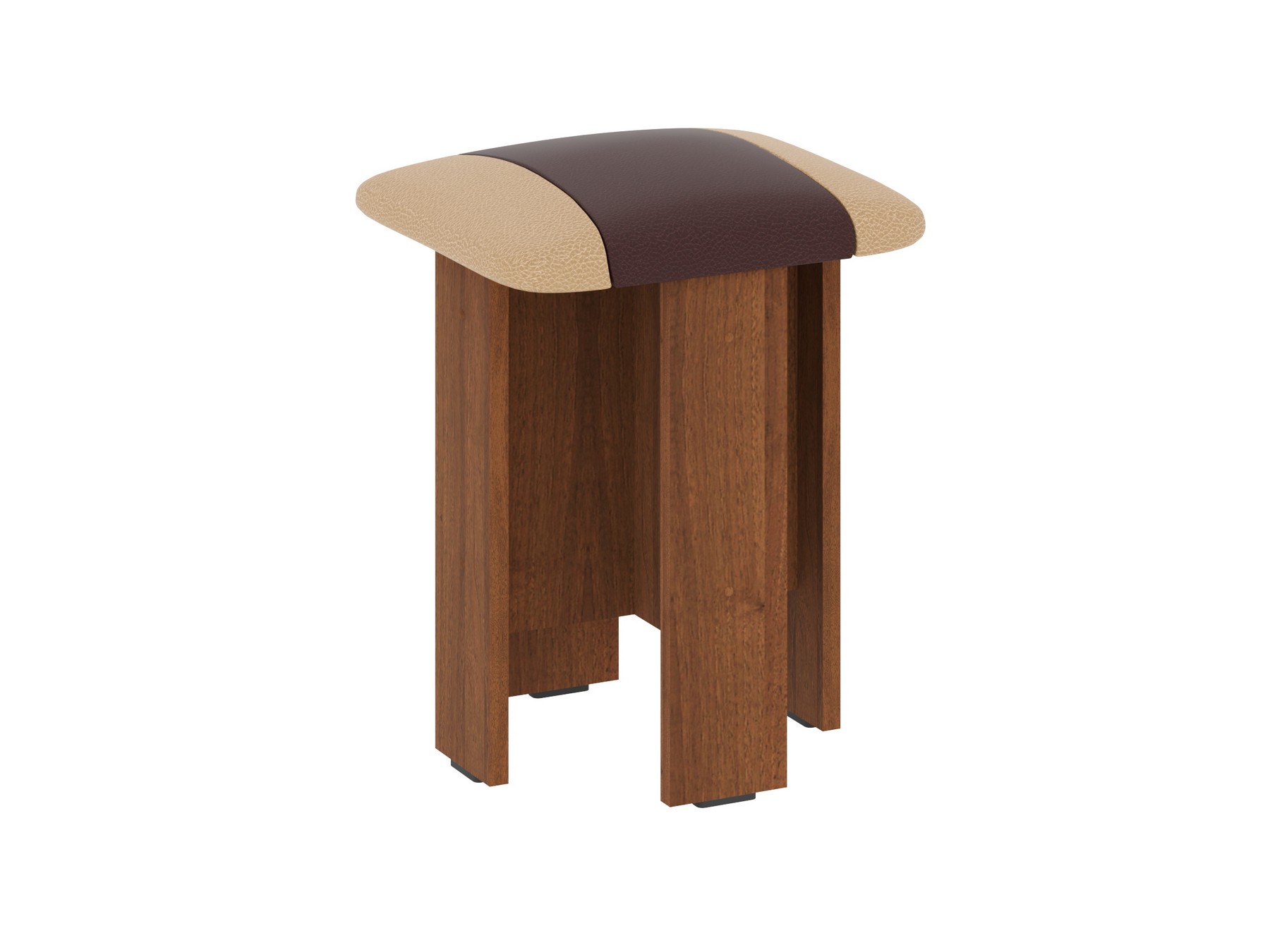 Табурет 3 VIP Лесной Орех+Коричневый+Кофе premium