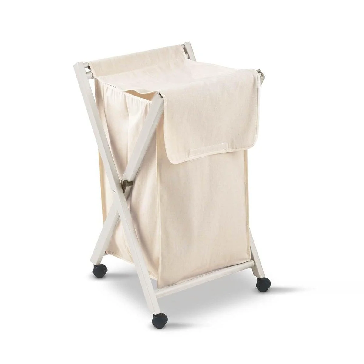 Корзина для белья  Italia Banny на колесиках, white