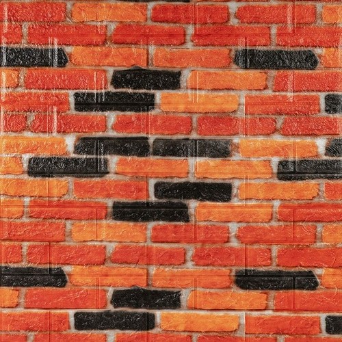 Самоклеюча декоративна 3D панель під бежево-коричневу матову цеглу Катеринославський 70х77х0,5см  SW-00000636 Самоклеюча декоративна 3D панель під бежево-коричневу матову цеглу Катеринославський 70х77х0,5см  SW-00000636