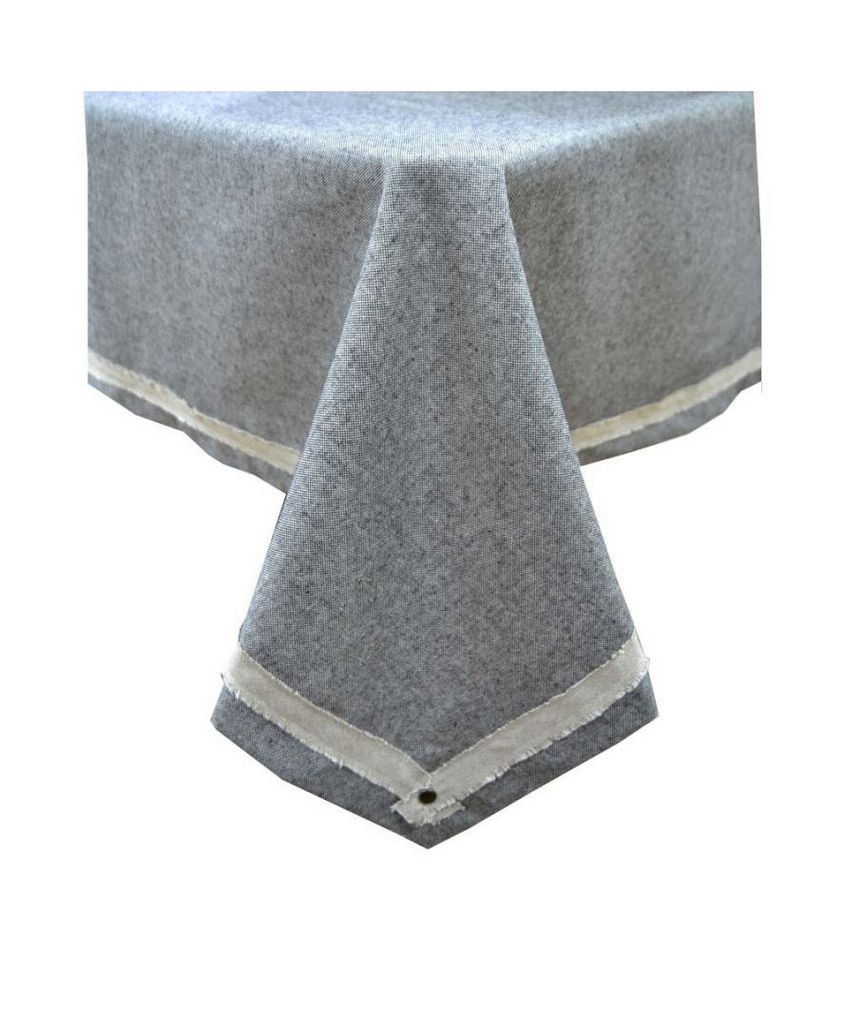 Скатерть Прованс Hygge Black, 100% хлопок 132х220  (13707)