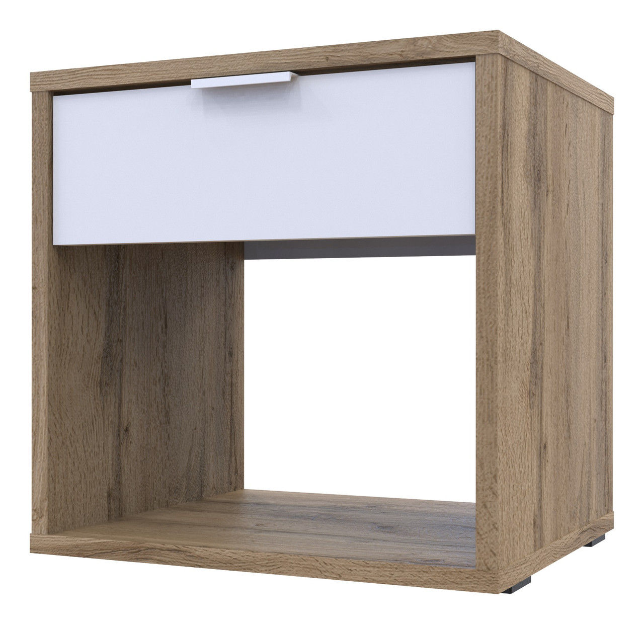 Прикроватная тумба Hugo (комплект 2 шт.) Тахо/Белая гладкая ДСП Прикроватная тумба Hugo (комплект 2 шт.) Тахо/Белая гладкая ДСП