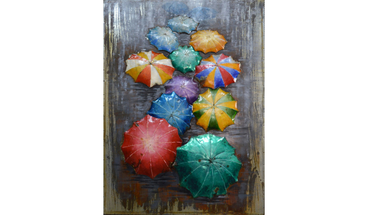 Фреска металева Umbrellas 75х100cm
