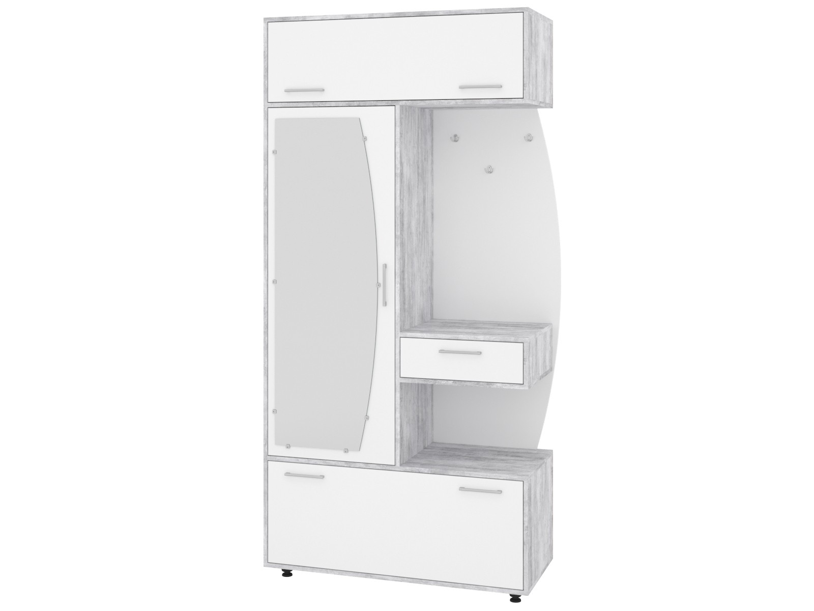 Прихожая Дебют Бетон+Белый Прихожая Дебют Бетон+Белый