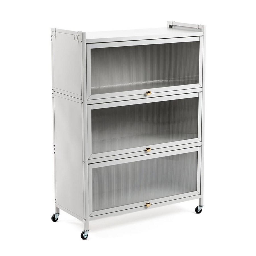 Шкаф для хранения раскладной из стали светло-серая 70x36x112,8см Шкаф для хранения раскладной из стали светло-серая 70x36x112,8см