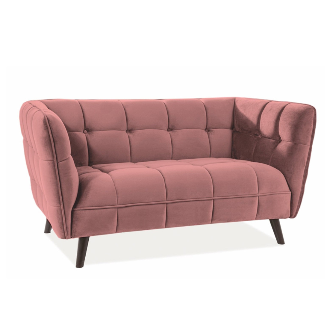 Софа Castello Velvet 2 розовая Софа Castello Velvet 2 розовая