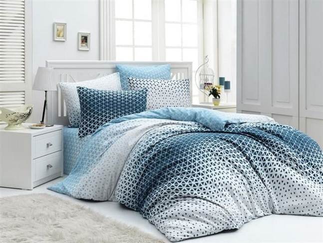 Постільна білизна Lighthouse 4 сезони бязь голд Вlaze синій 200х220; 2х50х70