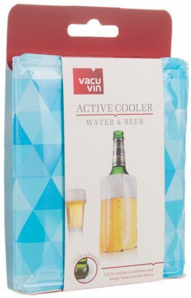 Охолоджувач для пляшки пива Vacu Vin Active Cooler Water&Beer Diamond Blue Охолоджувач для пляшки пива Vacu Vin Active Cooler Water&Beer Diamond Blue