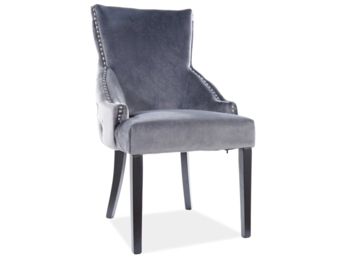 Стул George Velvet серый/черный