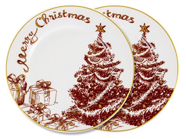 Набор Lefard из 2-х тарелок MERRY CHRISTMAS 19см 924-745 Набор Lefard из 2-х тарелок MERRY CHRISTMAS 19см 924-745