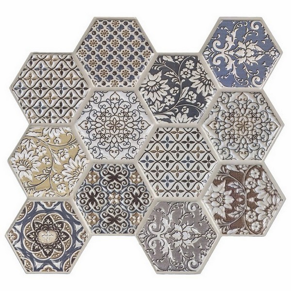 Декоративная ПВХ плитка на самоклейке соты 30х30х0,5см , пудровый SW-00000673 Декоративная ПВХ плитка на самоклейке соты 30х30х0,5см , пудровый SW-00000673