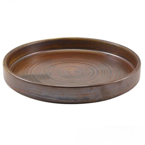 Тарілка презентаційна з бортиком Terra Porcelain Rustic Copper 21х2,9 см GenWare Тарілка презентаційна з бортиком Terra Porcelain Rustic Copper 21х2,9 см GenWare