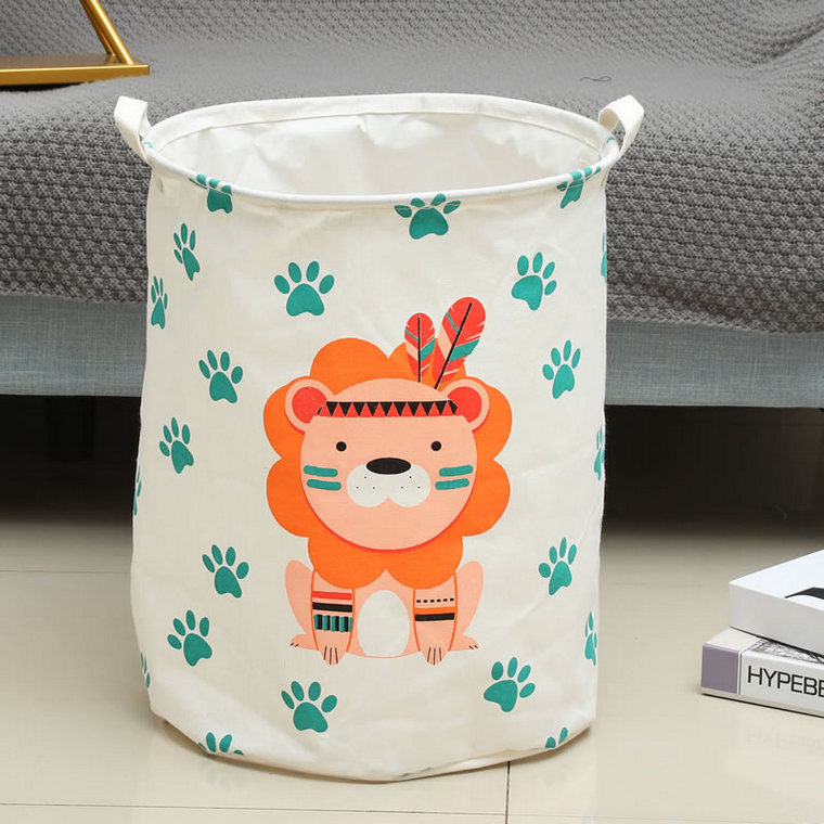 

Кошик Berni Home для іграшок, білизни, зберігання речей Лапки, Бірюзовий