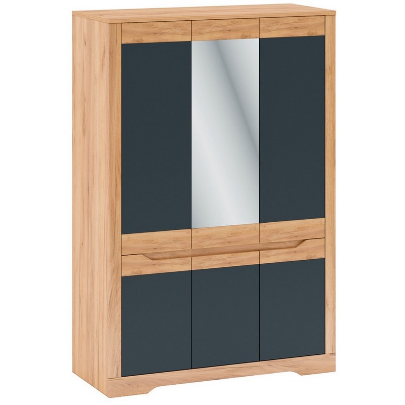 Шкаф распашной  Fidel F дуб крафт зол.+серый Шкаф распашной  Fidel F дуб крафт зол.+серый