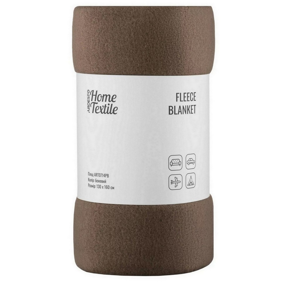 Плед Ardesto Fleece, 130x160см, бежевый Плед Ardesto Fleece, 130x160см, бежевый