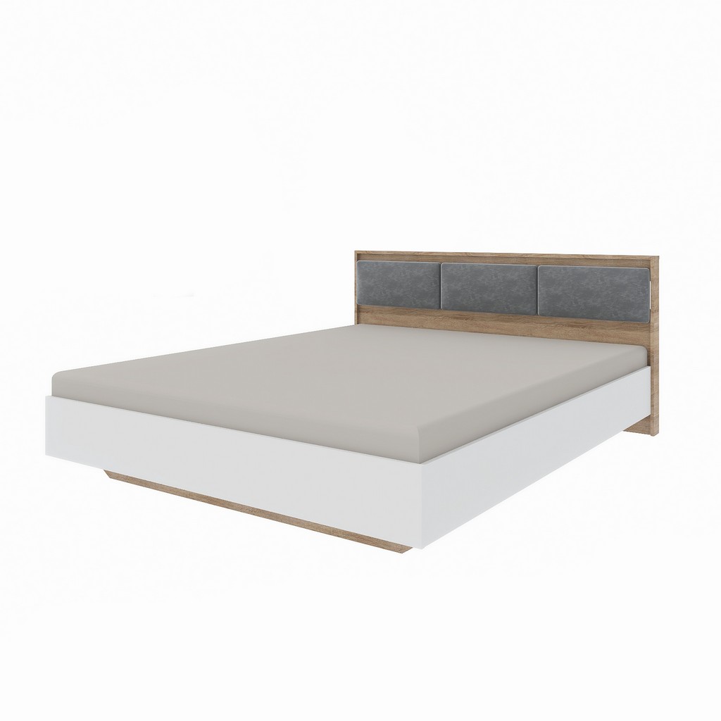 Кровать Сити 1600 1690x2290x825 Дуб сонома/Белый