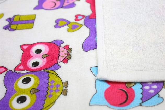 Полотенце махровое Izzihome 30х50 Совята лето, плотность 350 г/м²