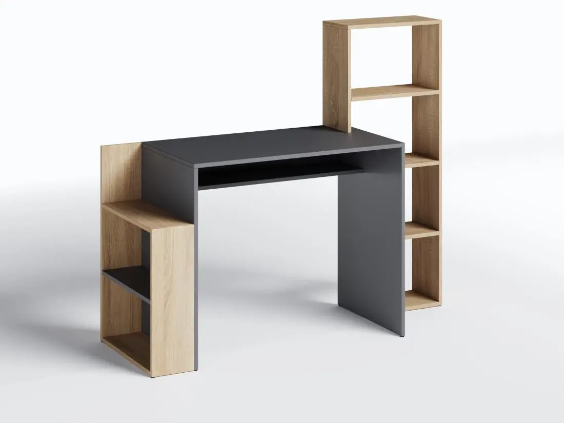 Стол письменный ST0025 антрацит/дуб сонома