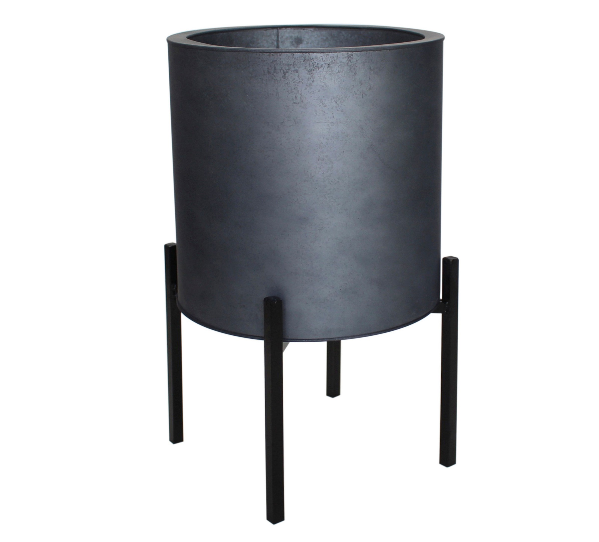 Кашпо Engard на металлической подставке, 30х30х50/30х30х30 см Черний