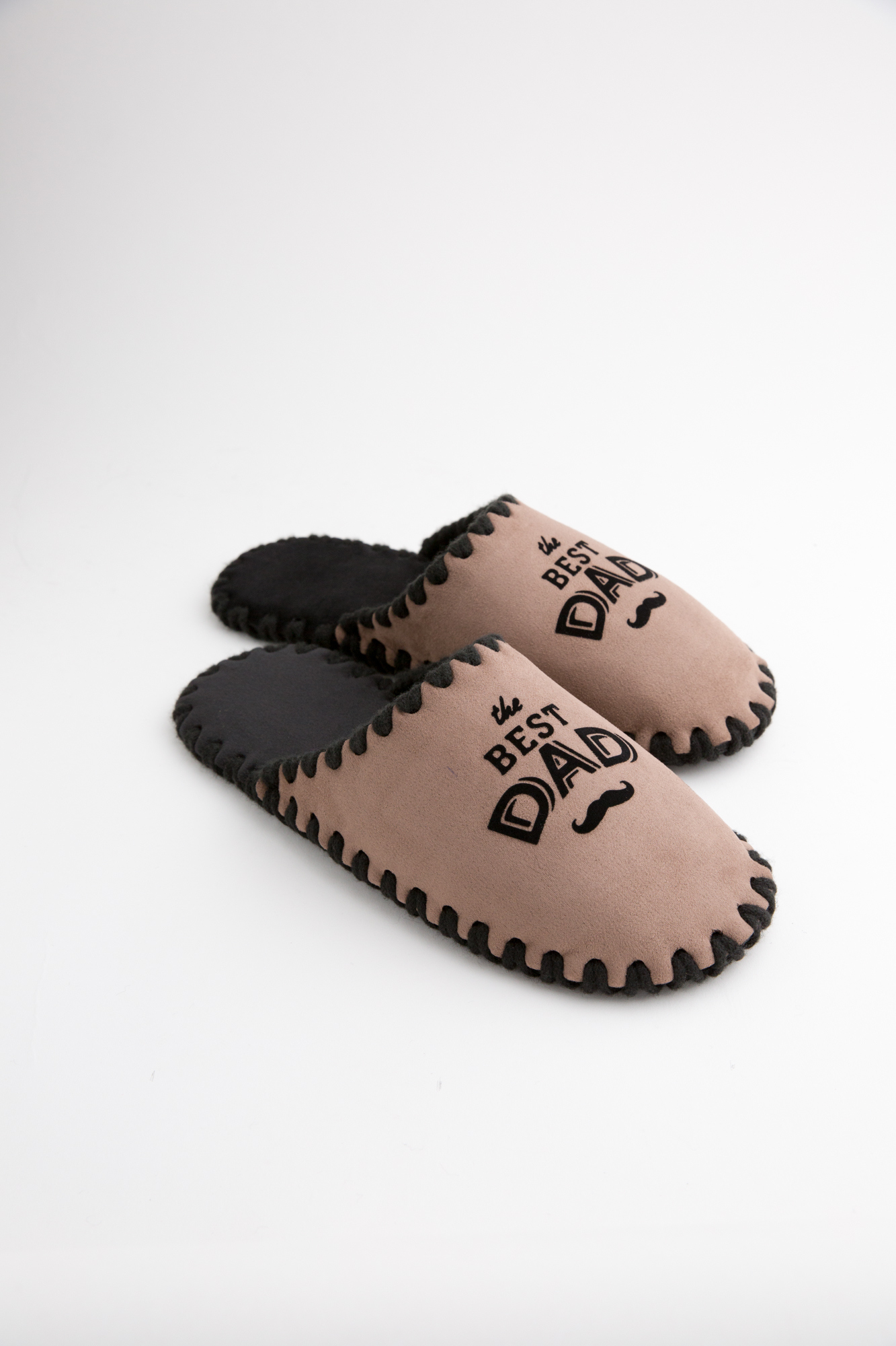 Чоловічі домашні капці Family Story Класичні The Best Dad закриті Мокко