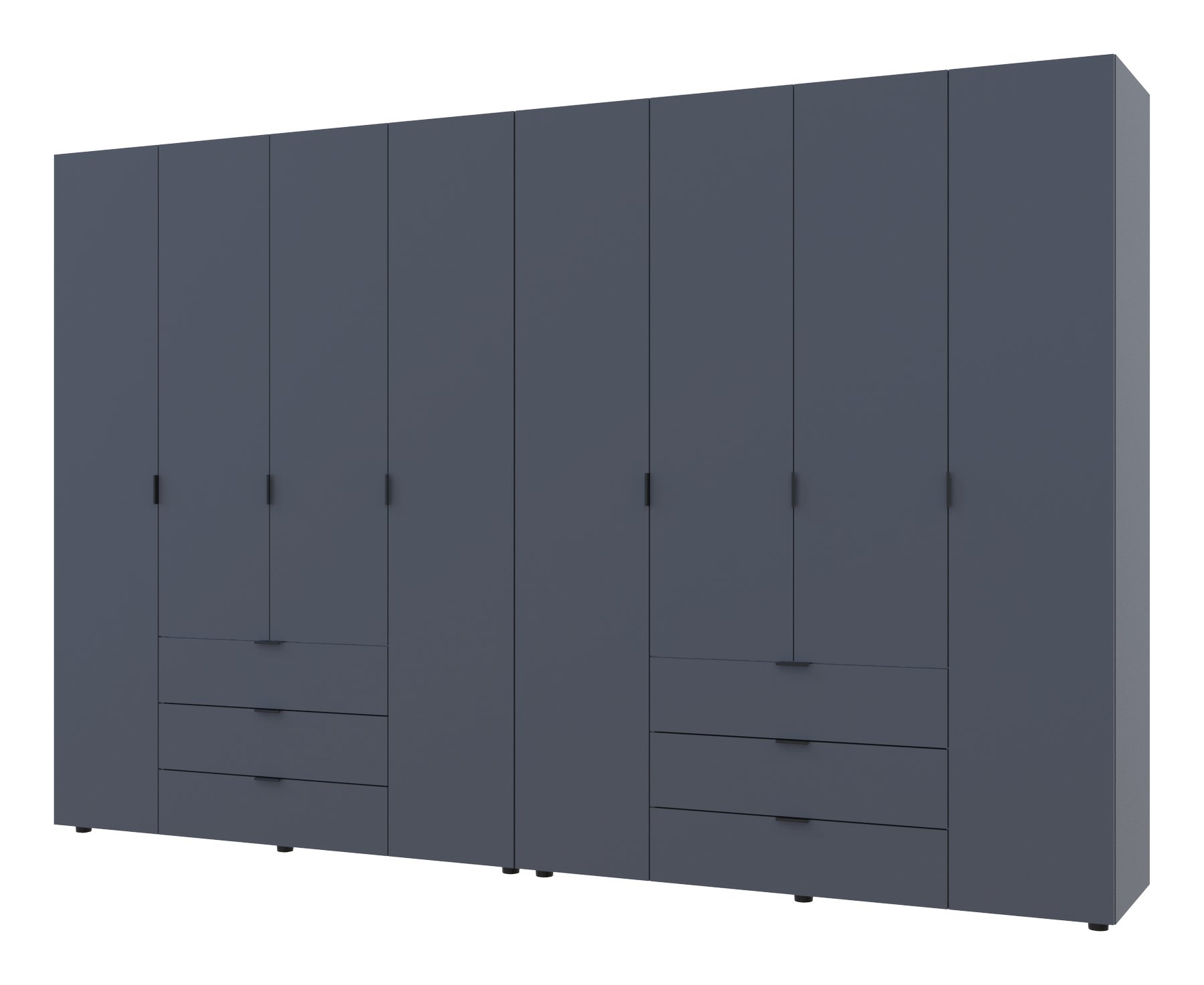 Шкаф для одежды Гелар комплект Графит 4+4 ДСП
