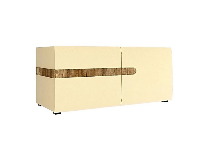 Тумба под телевизор LETIS PM ваниль/дуб каньон+крем глянец