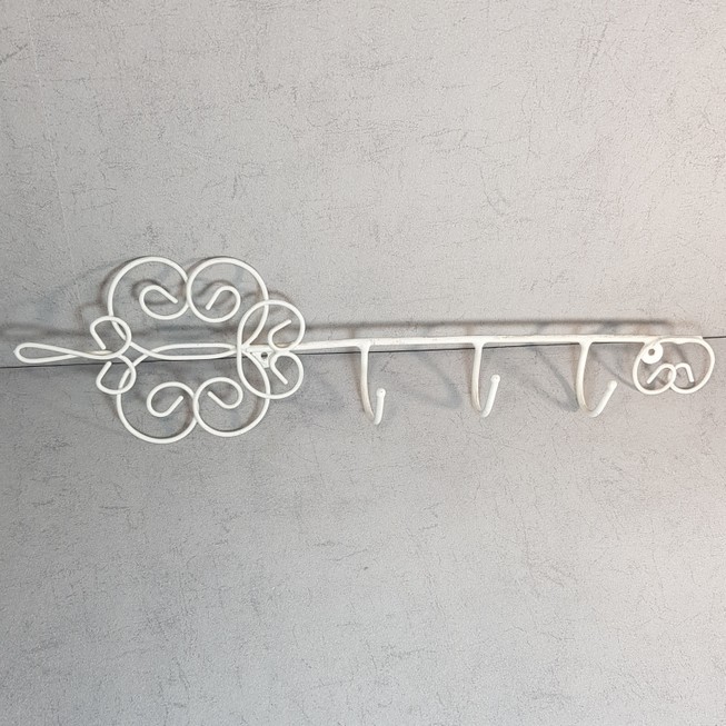 Вешалка DecorArt "Ключ 3", 15x54 см, белая