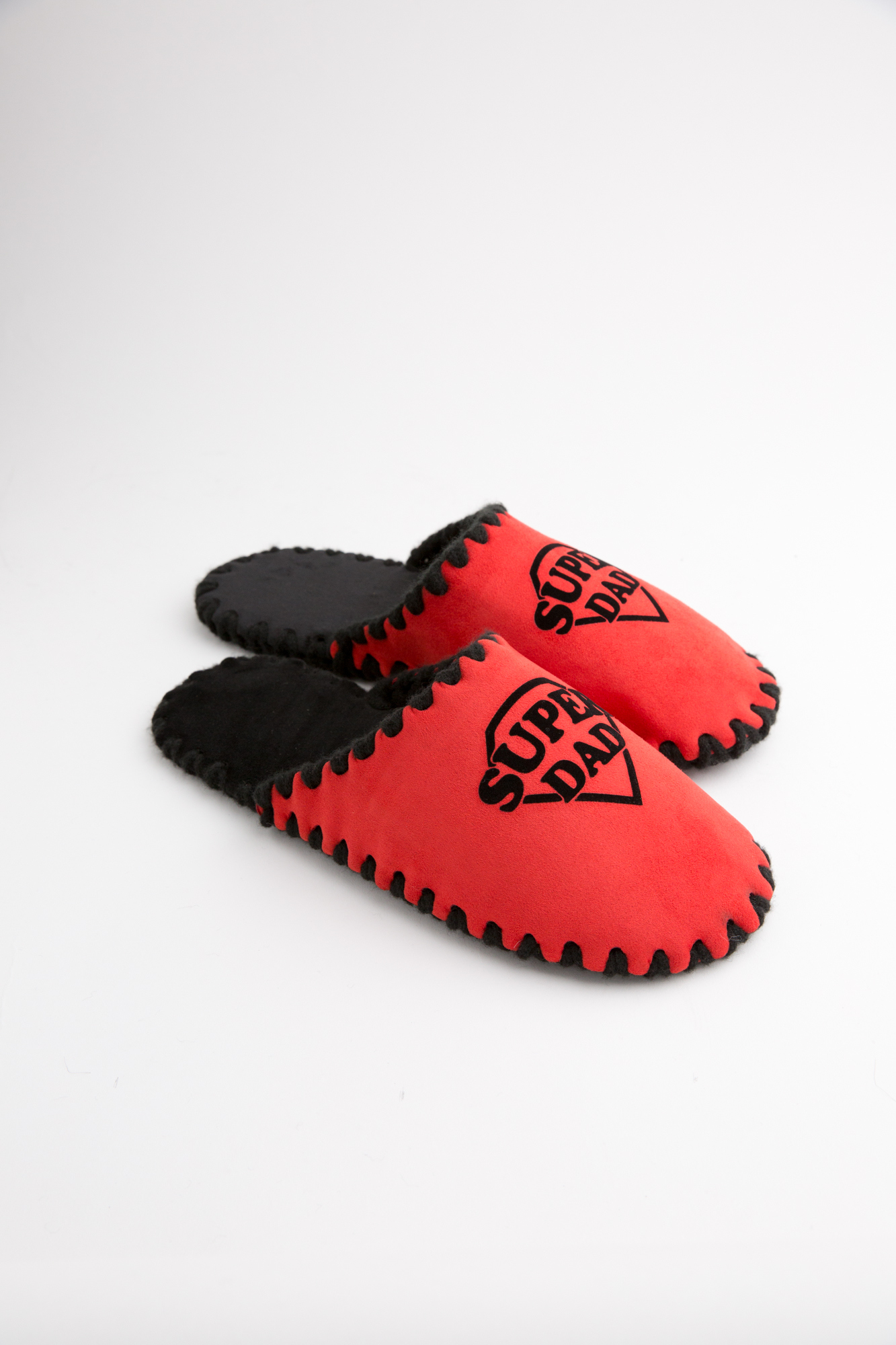 Мужские домашние тапочки Family Story Классические Super Dad закрытые Красные 40-41 р