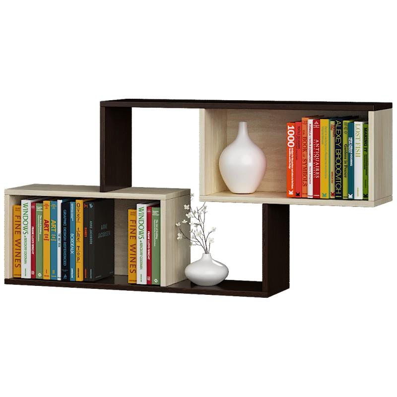 Полка ПН-4 Венге темный/Дуб молочный