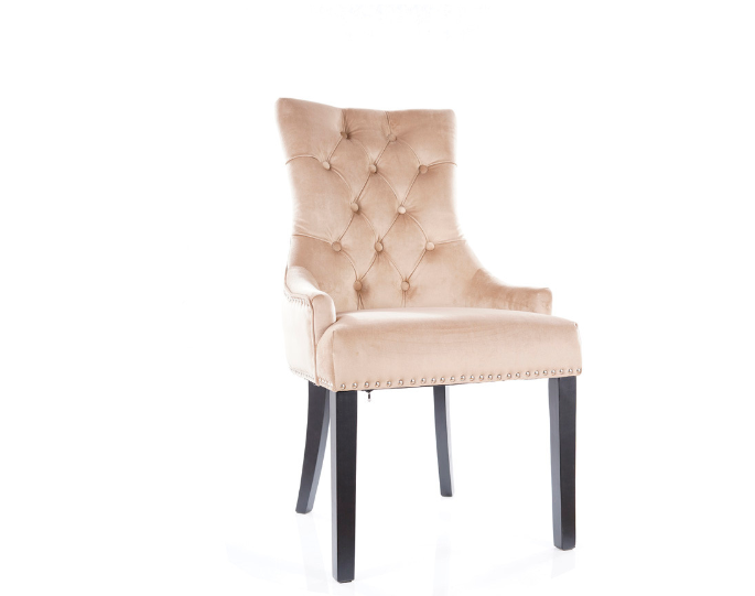 Стул EDWARD Velvet бежевый/черный